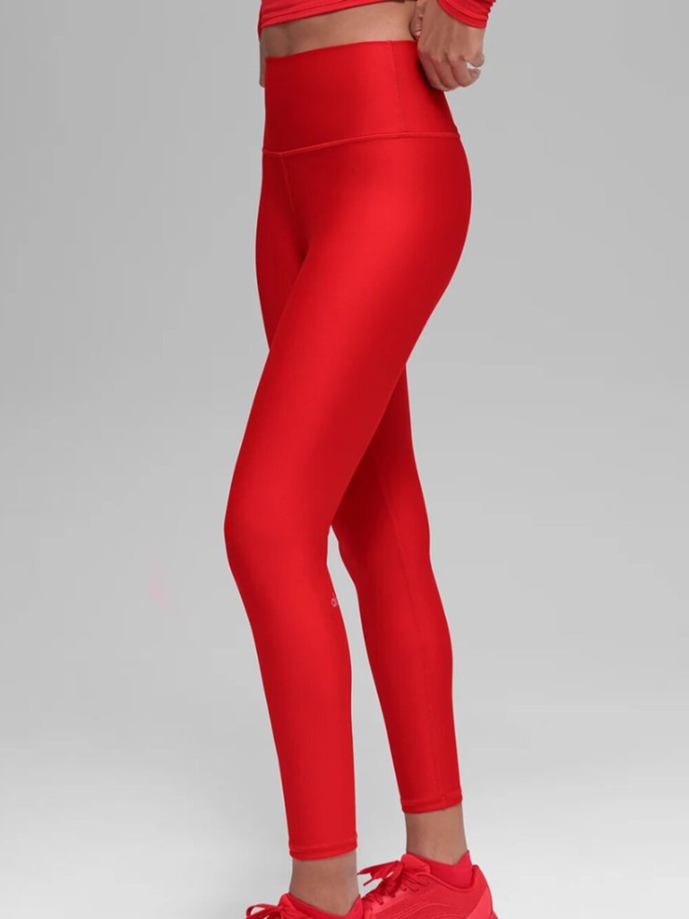 Alo 7/8 High-Waist Airlift Athletic Leggings In Bright Red Women's Size SX - NWT